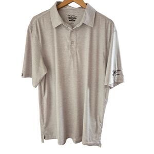 Straight Down Performance Golf Polo Mens sz Large Gray Fairbanks Ranch